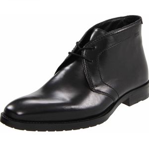 Hugo BOSS mens leather fashion dress shoes size 8 black formal wear